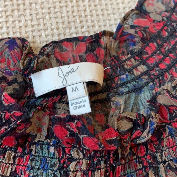 Joie flowery blouse, loose fit, cinched at waist! - Picture 2 of 4